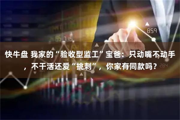 快牛盘 我家的“验收型监工”宝爸：只动嘴不动手，不干活还爱“挑刺”，你家有同款吗？